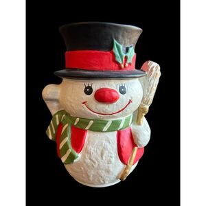 Vtg Christmas Snowman Music Box Berman and Anderson "Frosty the Snowman" READ
